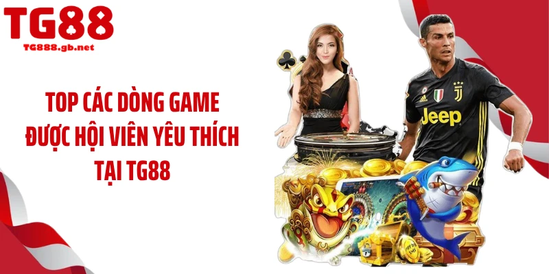 Top các dòng game được hội viên yêu thích tại TG88